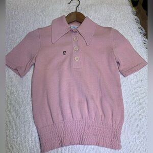Vintage Pierre Cardin Light Pink Polo Shirt